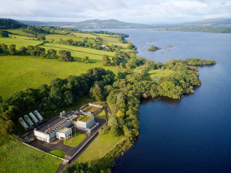 Sewage,Water,Works,Treatment,Plant,Aerial,View,From,Above,At