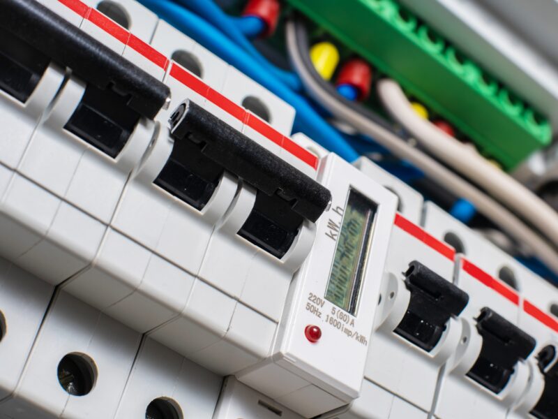 Switches,In,Fusebox.,Electric,Power,Line,Safety.