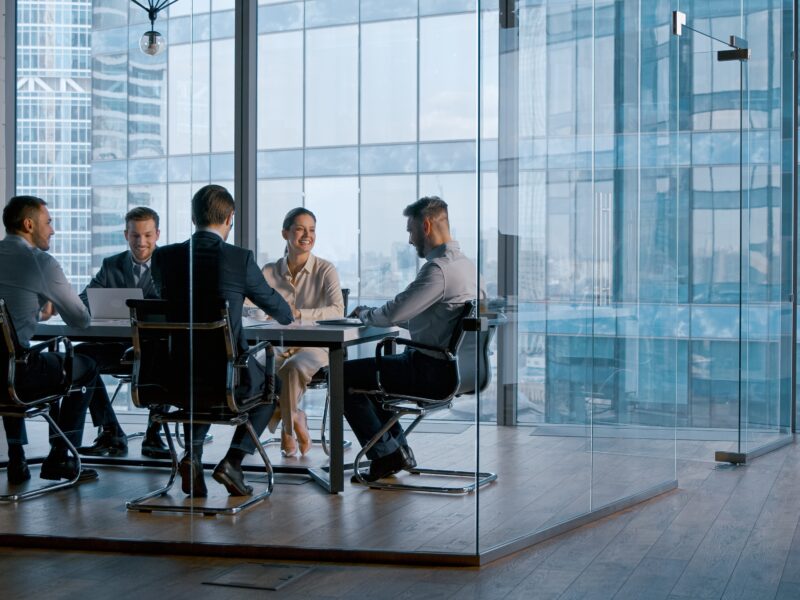 Business,Partners,Working,Together,After,A,Presentation